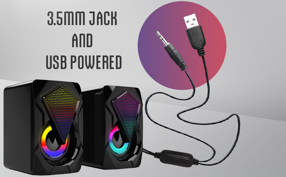 compatible with 3.5 jack , usb powered