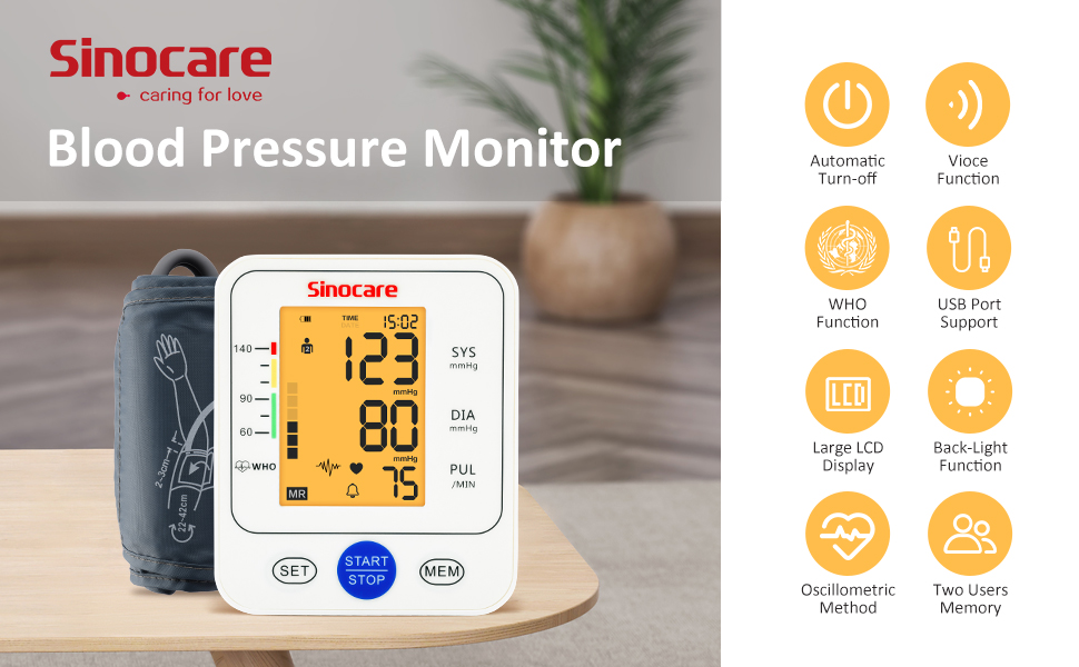 Sinocare BSX516 Blood Pressure Checking Machine, Automatic BP Apparatus