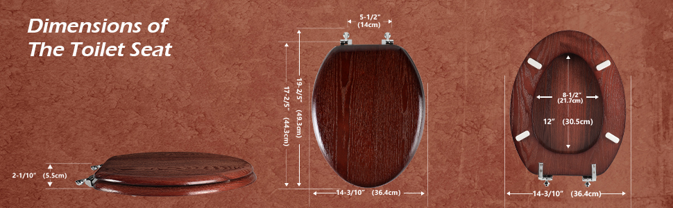 thumbnail image 2 of Angel Shield Wood Veneer Natural Toilet Seat With Quiet Close Easy Clean Quick Release Hingesround Wood 2 of 14