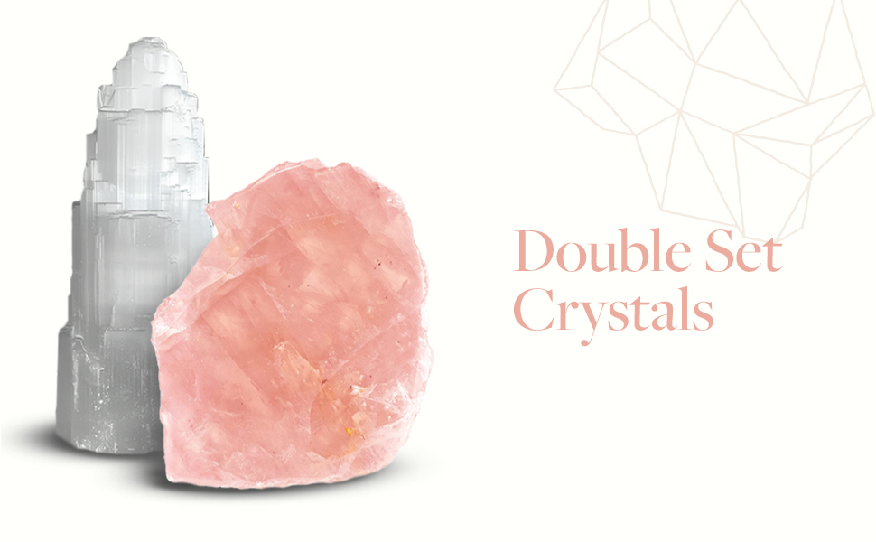 agate crystal cuarzo decor home kit quartz raw rock rosa rose selenite set stick stone tower wand