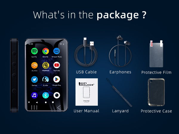 Amazon.com: MP3 Player with Bluetooth and WiFi, Music Player