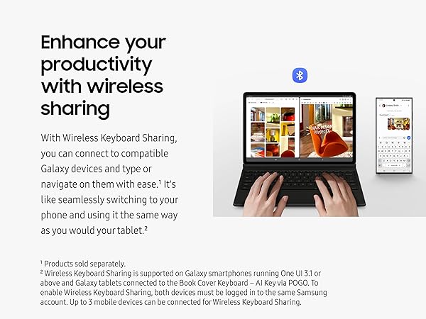 Samsung Galaxy Tab S10+ Book Cover Keyboard AI Key