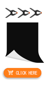 1.5ｍ×2ｍ 黒と白のリバーシブル 背景布 + 強力クリップ3点付き