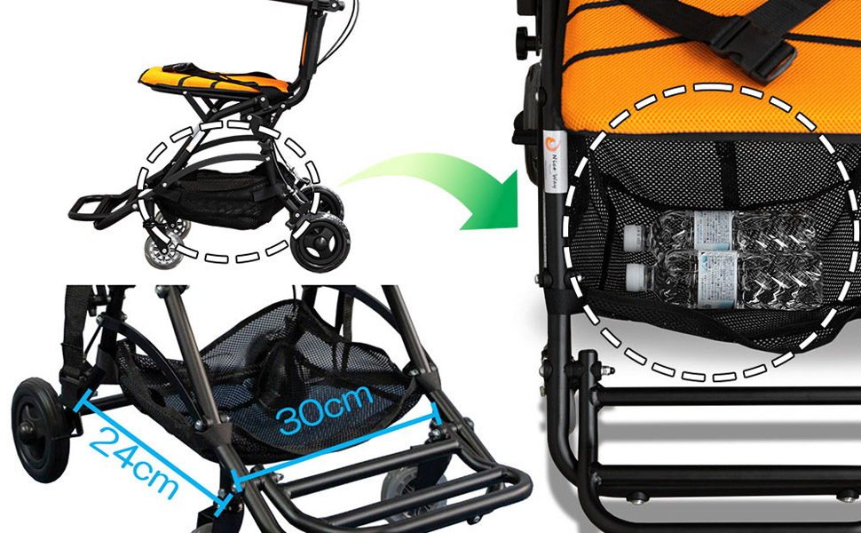 Amazon | ナイス ウェイ7 (Nice Way7) 軽量 折りたたみ式 車椅子 荷物