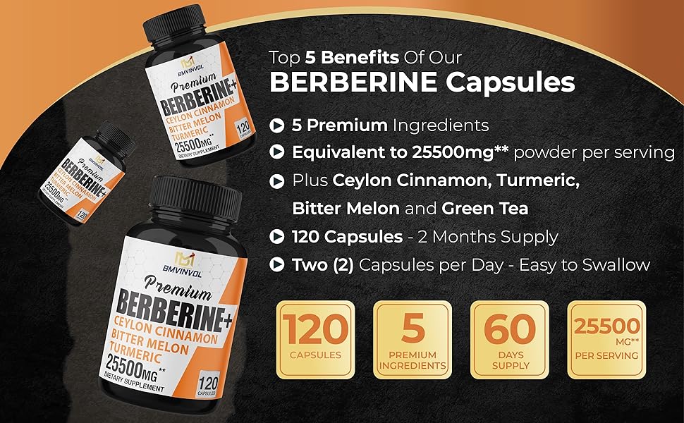 Berberine Supplement 25500mg details