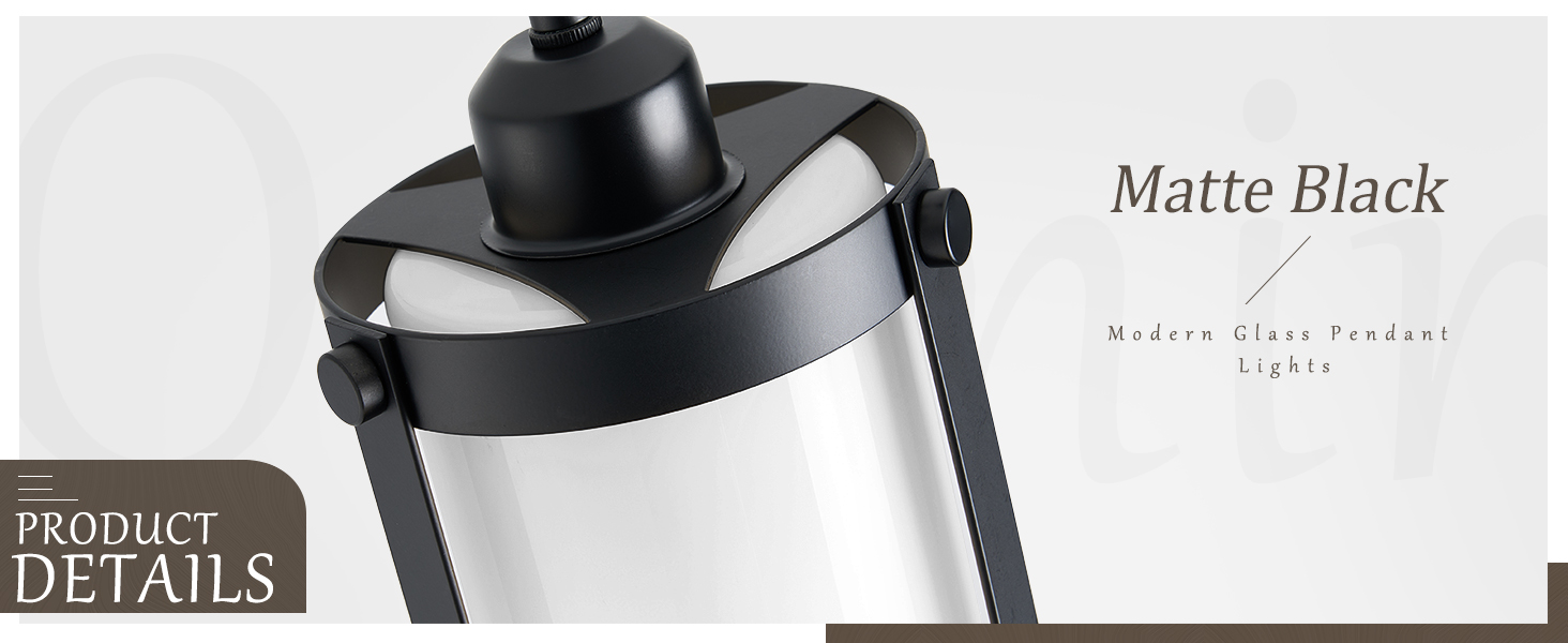 Osimir Black Pendant Lights Kitchen Island 3 Pack, Modern Kitchen