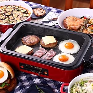 ホットプレート Amazon | D&S ディーアンドエス 油跳ねしにくいホットプレート