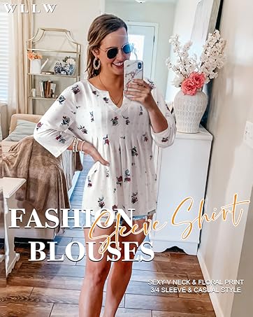 3 4 sleeve shirts for women 1