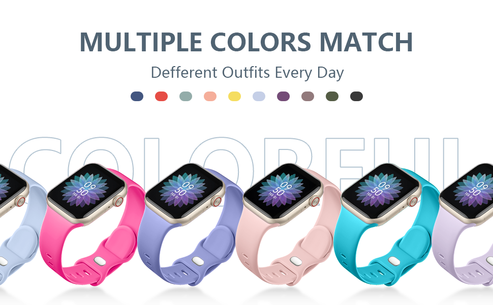 silicone bands compatible with apple watch 