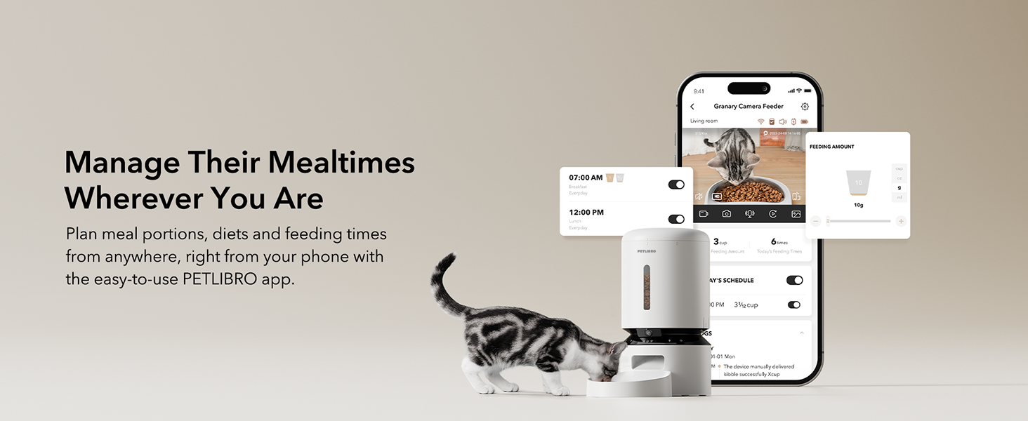 automatic cat feeder with camera