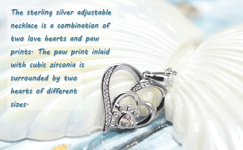 Sterlings Silver Paw Necklace
