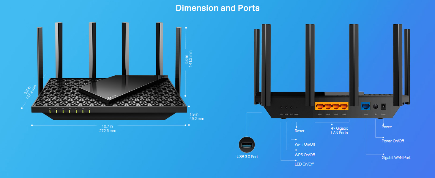 Archer AX73 AX5400 Dual-Band Gigabit Wi-Fi 6 Router