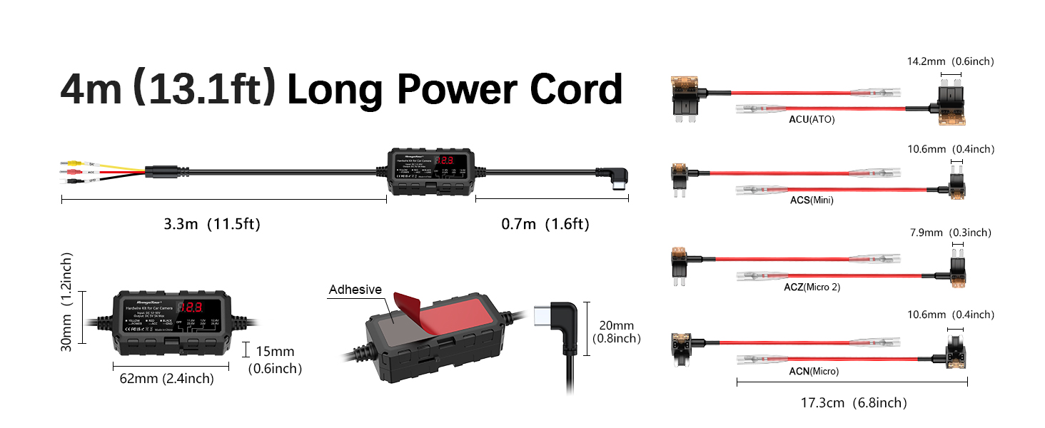 Range Tour Dash Cam Hardwire Kit Mini USB