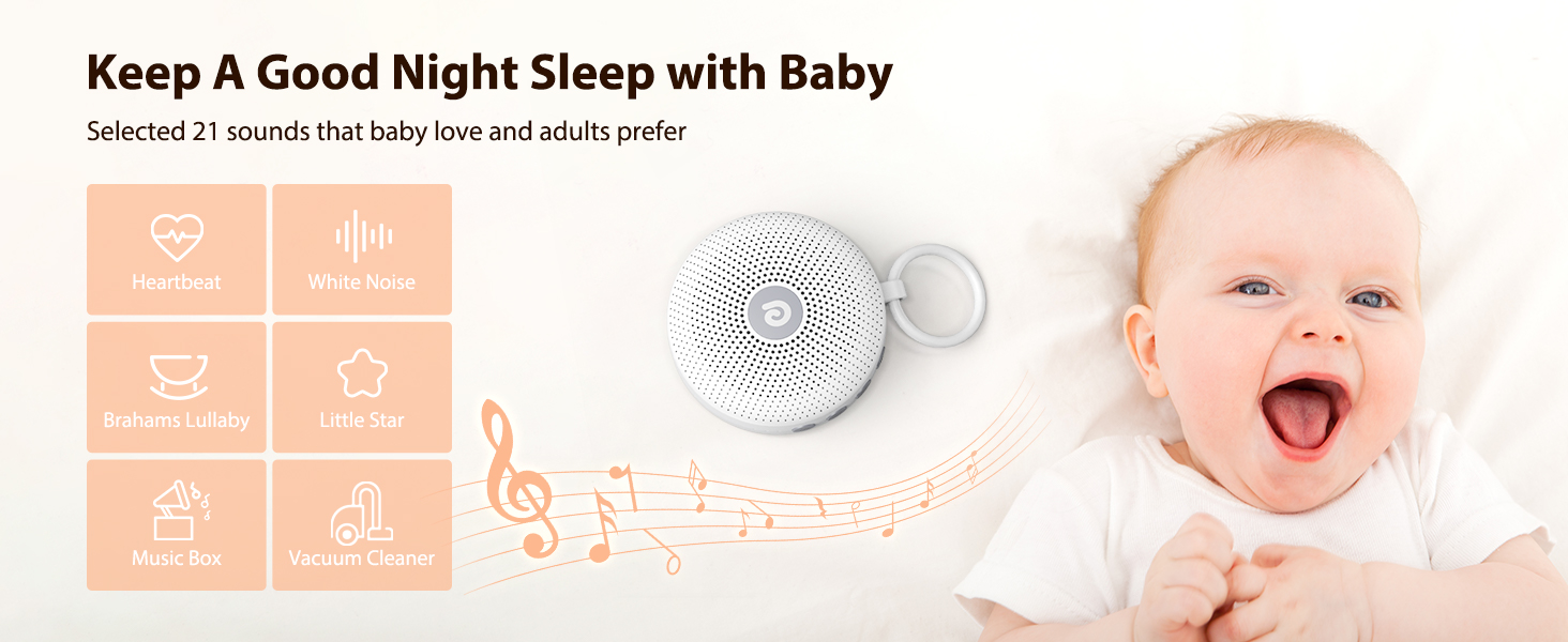 Dreamegg White Noise Machine D11Max Sleep Aid Babies Adults, Portable
