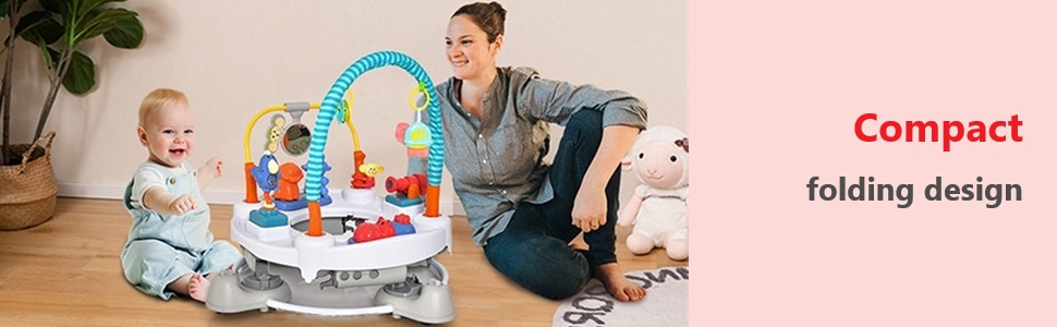 baby bouncer and play table