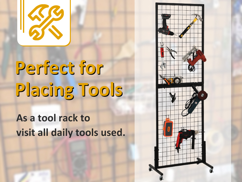 OUDUCK 2' x 6' Grid Wall Panels Standing Wire Grid, Display