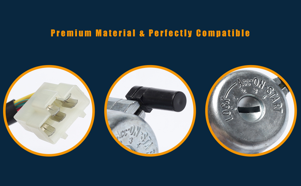 4870001G25 Ignition Key Switch w/Lock Cylinder Compatible