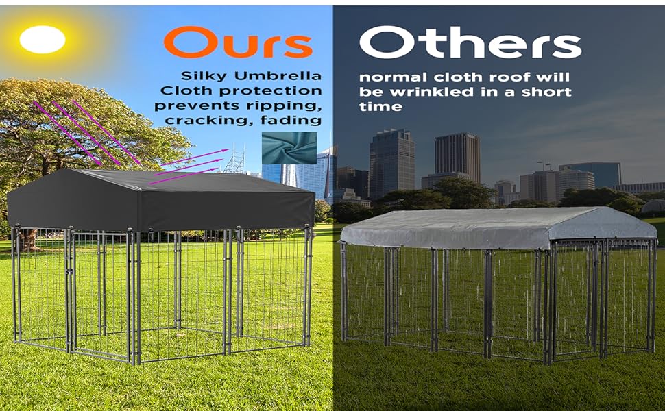 Large Outdoor Dog Kennel Crate Heavy Duty Pet Pen House, Wire Outside Walk In Chicken Run Cage