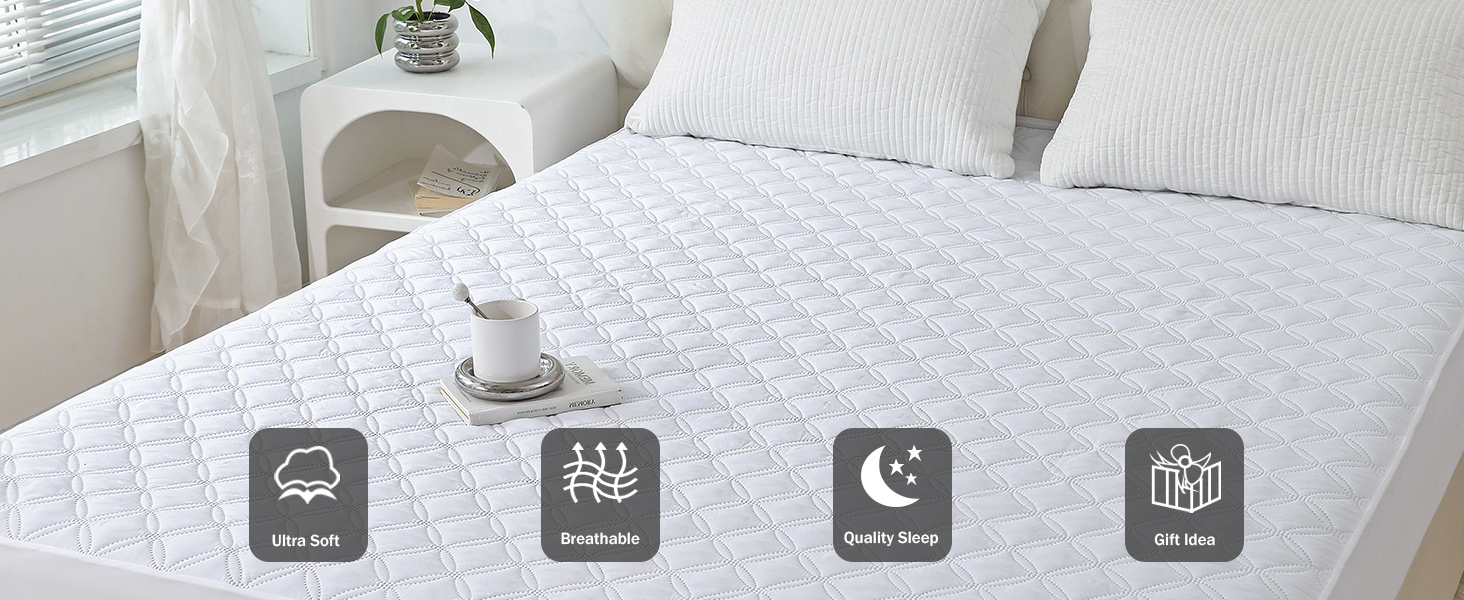 BEDLORE Waterproof Mattress Protector, Twin XL Size