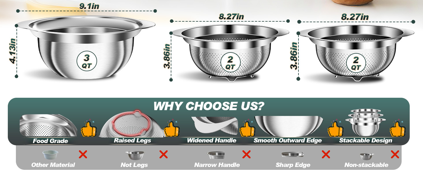 strainers and colanders