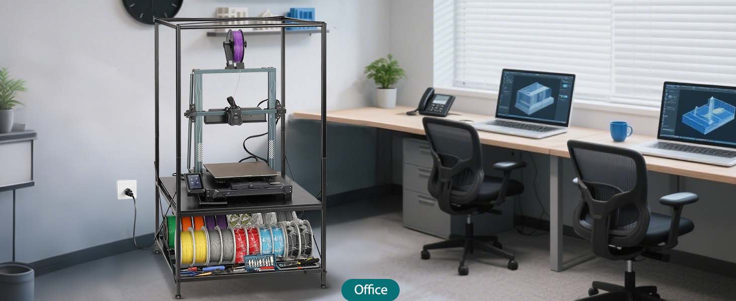 3D Printer Stand with Filament Storage - Heavy Duty 2-Tier 3D Printer Table