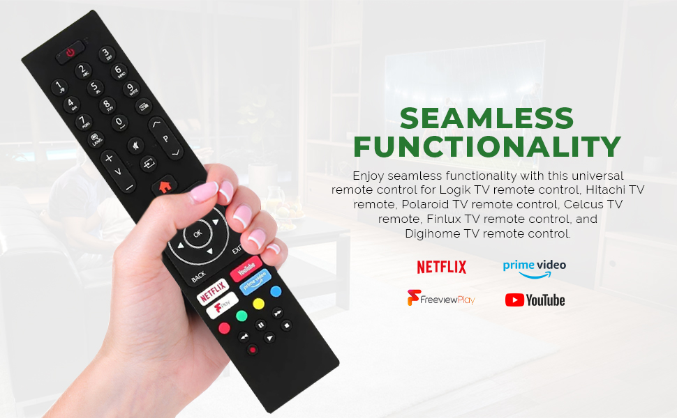 Universal Bush TV Remote Control Replacement For Bush/Luxor/Logik