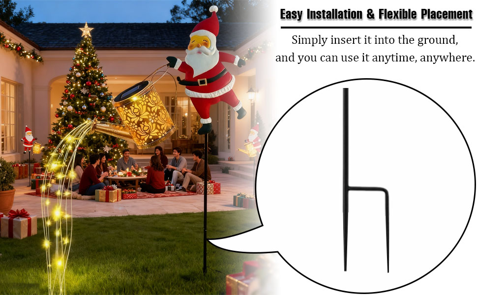 Christmas Solar Kettle Lights Garden Lawn Decorative Light