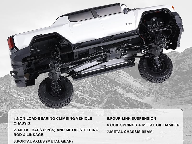 FMS FCX18 ハマーEV RTR 白 FMS 1:18 FCX18 Hummer EV ピックアップトラック RTR ラジコン