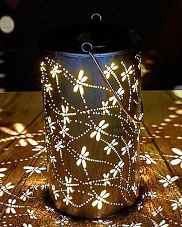 Hummingbird Solar Lantern, Metal Solar Lantern Outdoor Waterproof LED Solar Light Decorative Light Garden Decor Perfect Hummingbird Gifts for Women Mom Grandma 24 20