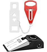 Portable Door Lock & Door Stop Alarm Set, Dual Protection for Privacy and Safety in Home Door Loc...