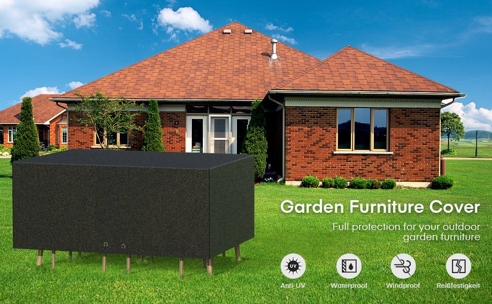 Garden Furniture Cover 300 x 250 x 90cm, Outdoor Patio Furniture Cover