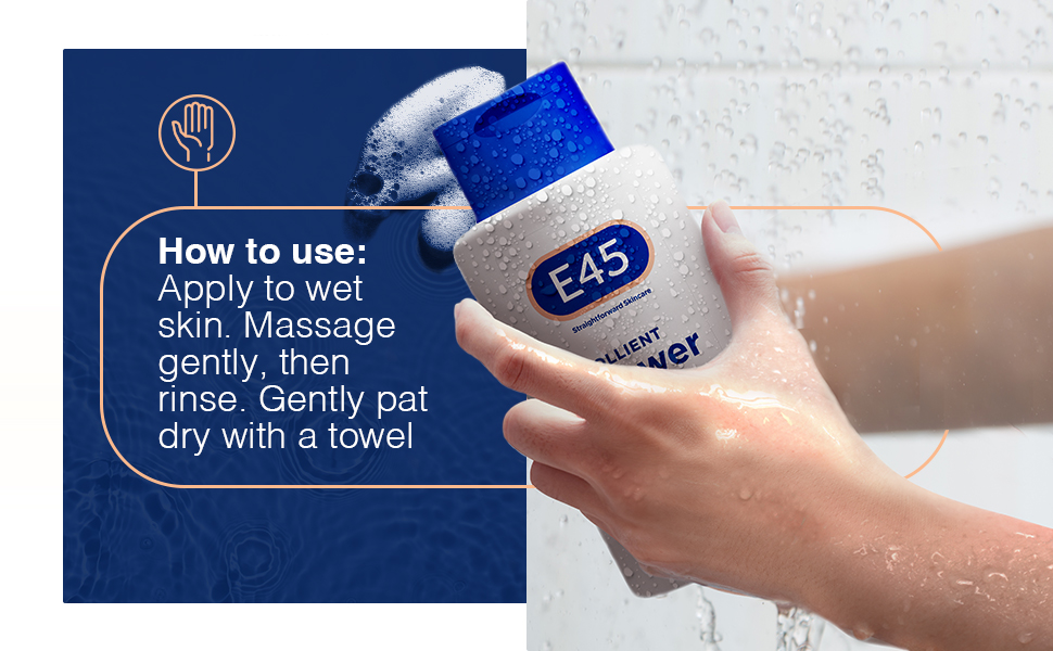 E45 Shower Cream 200 ml Gentle and Effective Cleansing for Very Dry