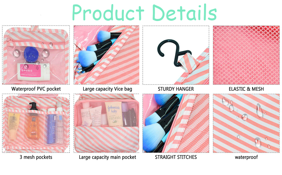 TAGPR Travel Cosmetic Toiletry Bag for Men Women 15 100 Blue