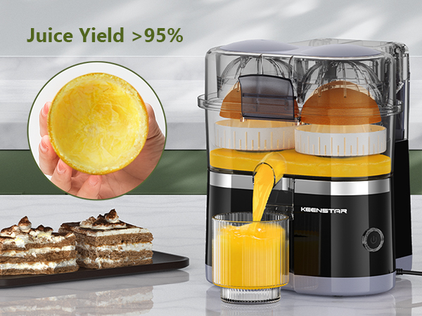juicerページ Amazon.com: KEENSTAR Electric Citrus Juicer, Dual-Head