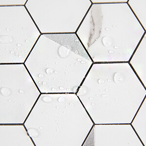 Soulscrafts Peel and Stick Tile Kitchen Backsplash PVC White Marble Design Wall Tile