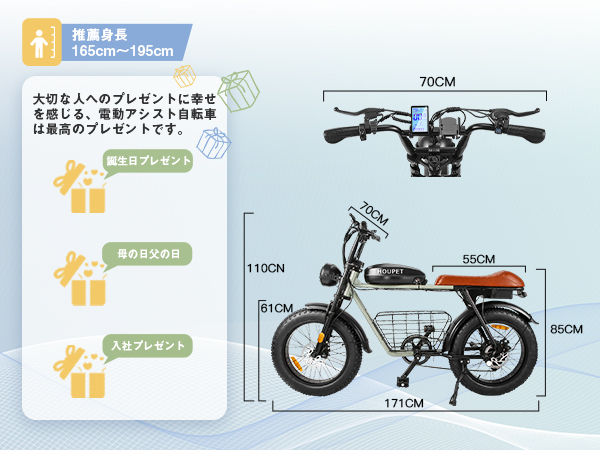 Amazon | Houpet 電動アシスト自転車 500Wモーター 20インチ