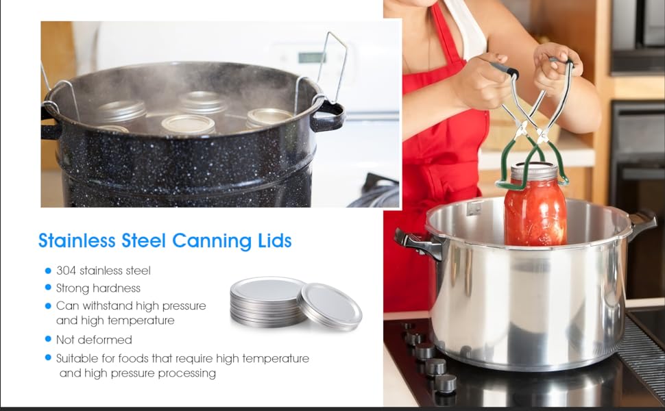 304 Stainless Steel Mason Jar Lids special for Pressure