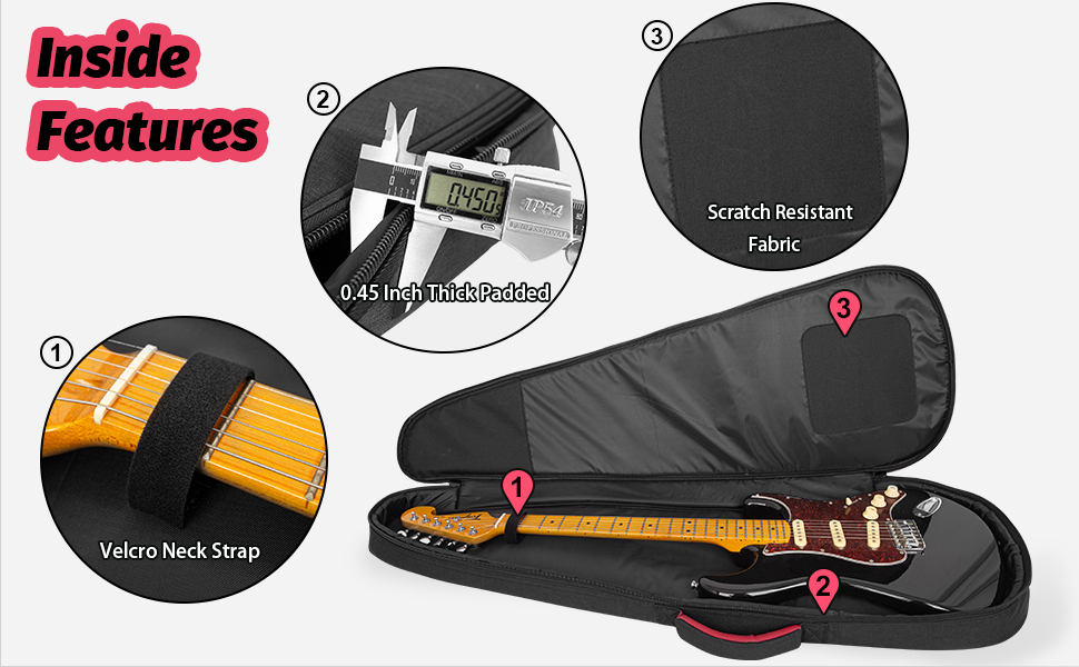 CAHAYA Electric Guitar Bag: Padded Gig Bag Soft Case With Reflective Bands In Nepal At NPR 7262