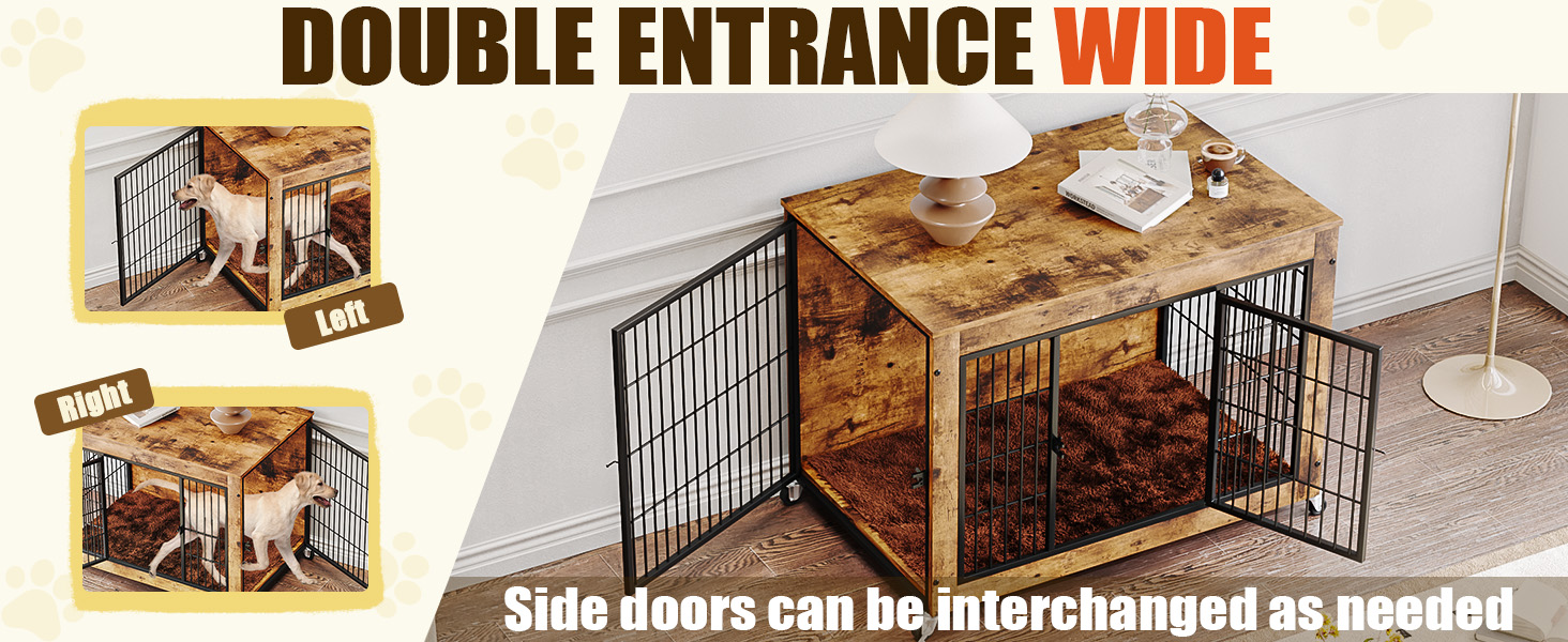 Dog Crate Furniture two doors
