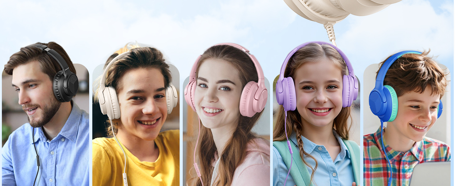 over ear headphones wired