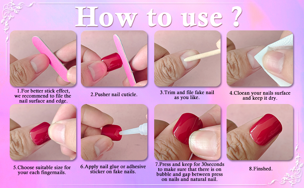 black press on nails short glue on nails christmas fake nails square acrylic nail tips