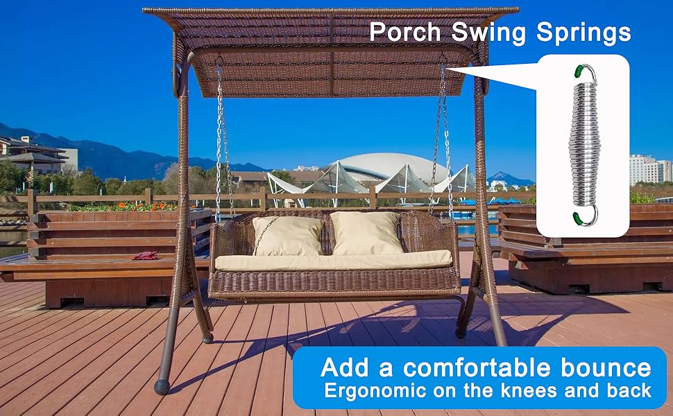 Porch Swing Springs Heavy Duty 2Pcs 1300Lbs ZincPlated