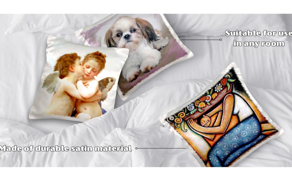 Pillows on a bed