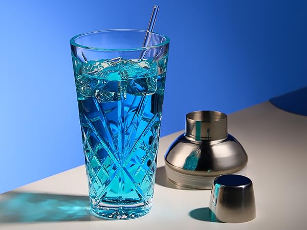Amazon.com: Fioance Crystal Glass Cocktail & Vintage Shaker