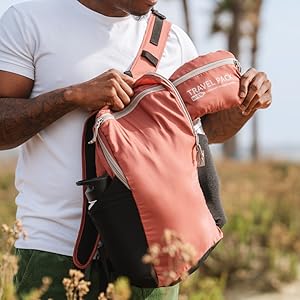 Recycled Backpack; Lightweight Travel; Packable Travel Bag; Water Bottle Pack; Lightweight Bag