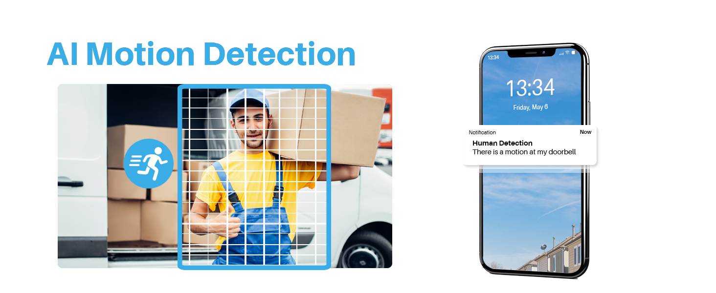 AI Motion Detection Video Doorbell Camera