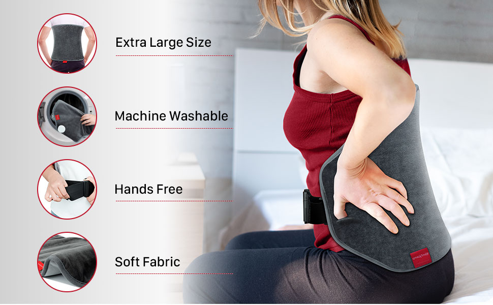 Comfytemp Upgraded Heat Pad for Back Pain Relief, 15" x 24" Electric