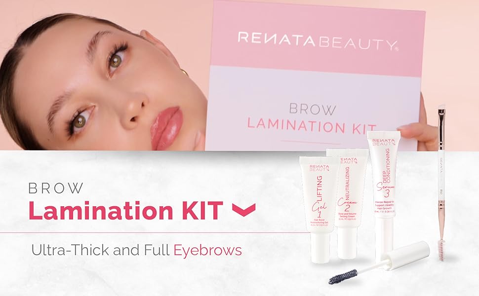 Renata Beauty Brow Lamination Kit 4Pcs Set DIY Eyebrow