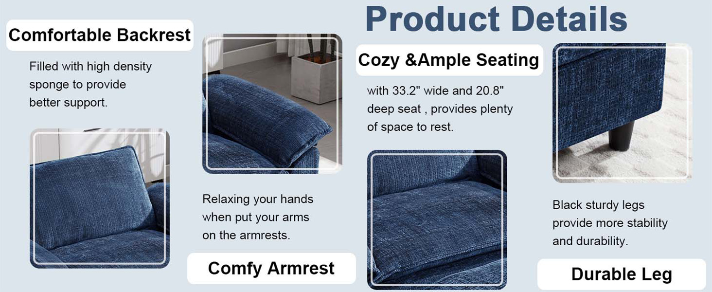 cloud chair with ottoman