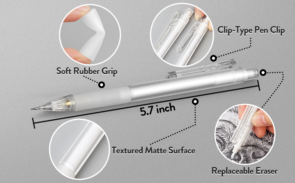 Four Candies Cute Mechanical Pencil Set with Case 3PCS Pencils 0.7mm